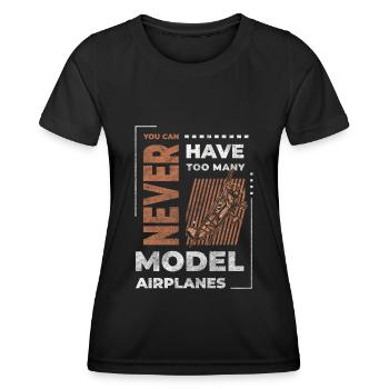 Maquettes d’avions Avions de loisir Maquettes d’avions - T-shirt sport Femme - noir - Devant - AI Model Female 172 light (172cm)