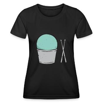 Cardio Drumming Gym Fitness Class Workout - Women's Functional T-Shirt - black - Front - AI Model Female 172 light (172cm)