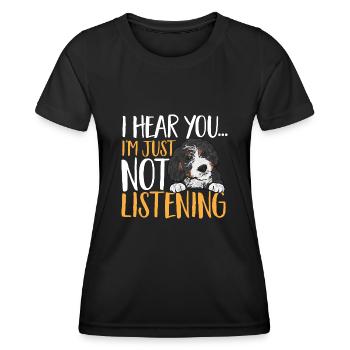 Bernedoodle Dog - Women's Functional T-Shirt - black - Front - AI Model Female 172 light (172cm)