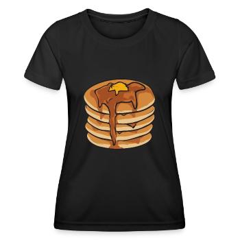 Crêpes Petit-déjeuner Crêpes - T-shirt sport Femme - noir - Devant - AI Model Female 172 light (172cm)