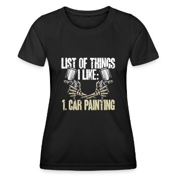 Body Painter Car Painter Painter - T-shirt sport Femme - noir - Devant - AI Model Female 172 light (172cm)