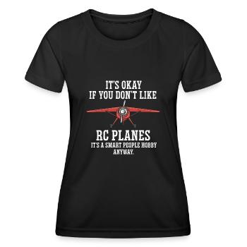 Remote Controlled Airplane Model Airplane - Women's Functional T-Shirt - black - Front - AI Model Female 172 light (172cm)