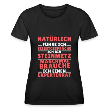 Ich führe Selbstgespräche - Steinmetz Edition - Frauen Funktions-T-Shirt - Schwarz - Vorne - AI Model Female 172 light (172cm)