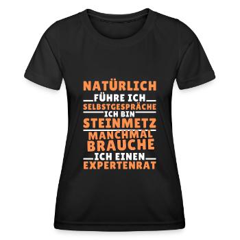 Ich führe Selbstgespräche - Steinmetz Edition - Frauen Funktions-T-Shirt - Schwarz - Vorne - AI Model Female 172 light (172cm)