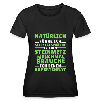 Ich führe Selbstgespräche - Steinmetz Edition - Frauen Funktions-T-Shirt - Schwarz - Vorne - AI Model Female 172 light (172cm)