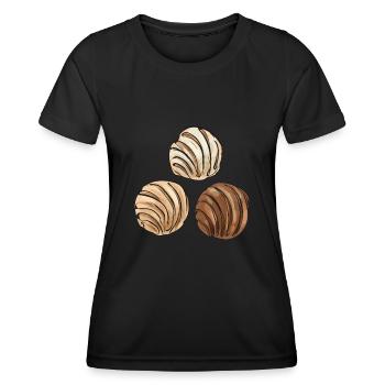 Concha Hispanic Mexikanisch Pan Dulce - Frauen Funktions-T-Shirt - Schwarz - Vorne - AI Model Female 172 light (172cm)