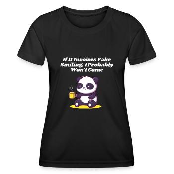 Ich werde wahrscheinlich keine introvertierten Spr - Frauen Funktions-T-Shirt - Schwarz - Vorne - AI Model Female 172 light (172cm)