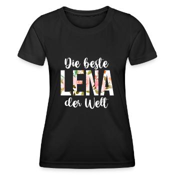 Lena - Frauen Funktions-T-Shirt - Schwarz - Vorne - AI Model Female 172 light (172cm)