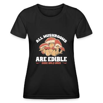 Cueillette de champignons Cueillette de champignons Cueillette de champignons - T-shirt sport Femme - noir - Devant - AI Model Female 172 light (172cm)