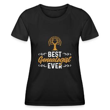 Généalogie Généalogie Généalogiste - T-shirt sport Femme - noir - Devant - AI Model Female 172 light (172cm)