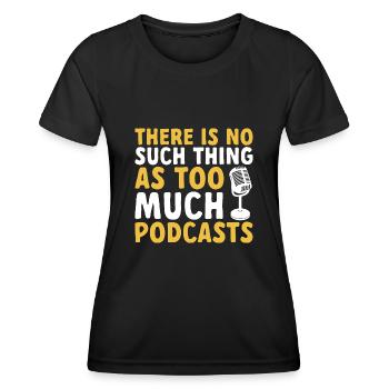 Podcasteur Podcast - T-shirt sport Femme - noir - Devant - AI Model Female 172 light (172cm)