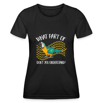 Yellow-breasted Macaw Parrot Blue And Yellow Macaw - Women's Functional T-Shirt - black - Front - AI Model Female 172 light (172cm)