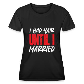 Bald Head Baldness Beard Bald Head - Women's Functional T-Shirt - black - Front - AI Model Female 172 light (172cm)