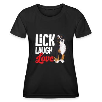 Bernedoodle Dog - Women's Functional T-Shirt - black - Front - AI Model Female 172 light (172cm)