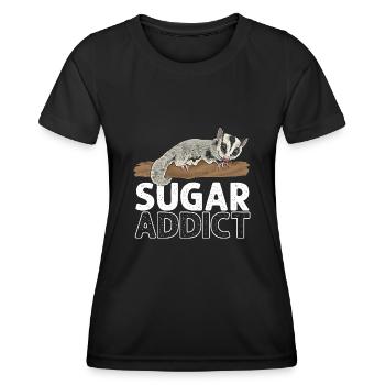 Short-headed glider Sugar Glider - Women's Functional T-Shirt - black - Front - AI Model Female 172 light (172cm)