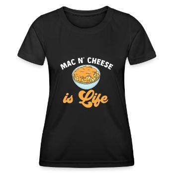 Macaroni au fromage pour amateurs de macaroni au fromage - T-shirt sport Femme - noir - Devant - AI Model Female 172 light (172cm)