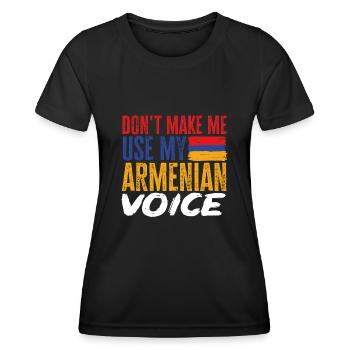 Armenische Flagge Armenien - Frauen Funktions-T-Shirt - Schwarz - Vorne - AI Model Female 172 light (172cm)