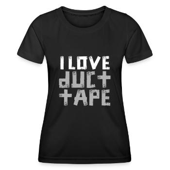 Duct Tape Panzertape Handwerker Klebeband - Frauen Funktions-T-Shirt - Schwarz - Vorne - AI Model Female 172 light (172cm)