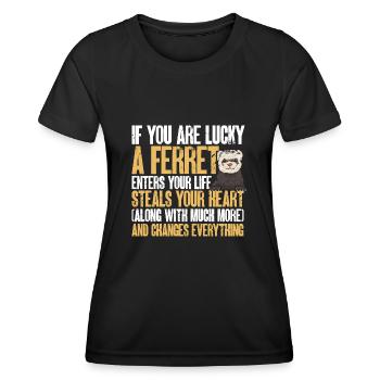 Frettchen Besitzer Frettchen - Frauen Funktions-T-Shirt - Schwarz - Vorne - AI Model Female 172 light (172cm)