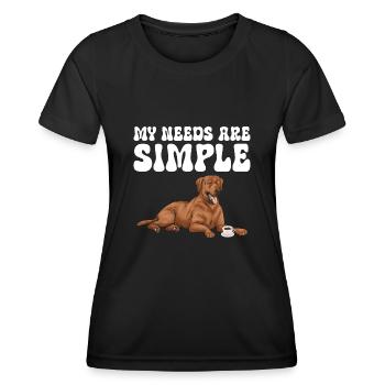 Fuchsroter Labrador Retriever Fox Red Labrador - Frauen Funktions-T-Shirt - Schwarz - Vorne - AI Model Female 172 light (172cm)