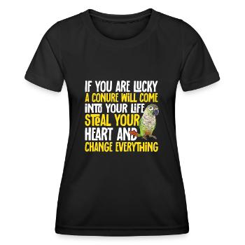 Molina Parakeet Parrot Bird Parakeet - Women's Functional T-Shirt - black - Front - AI Model Female 172 light (172cm)