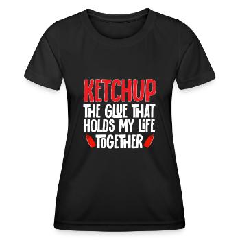 Ketchup Ketchup à la tomate - T-shirt sport Femme - noir - Devant - AI Model Female 172 light (172cm)