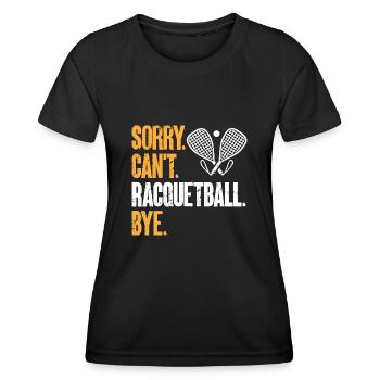 Racquetball Player Racquetball - Women's Functional T-Shirt - black - Front - AI Model Female 172 light (172cm)