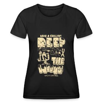 Deep in the woods - Frauen Funktions-T-Shirt - Schwarz - Vorne - AI Model Female 172 light (172cm)