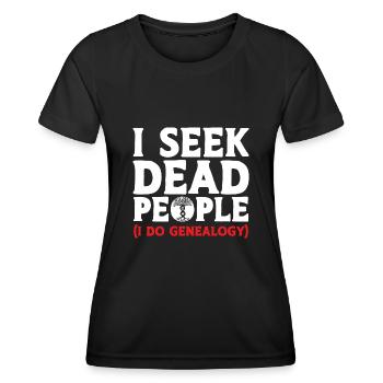 Généalogie Généalogie Généalogiste - T-shirt sport Femme - noir - Devant - AI Model Female 172 light (172cm)