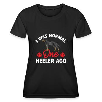 Australian Cattle Dog Red Blue Heeler - Frauen Funktions-T-Shirt - Schwarz - Vorne - AI Model Female 172 light (172cm)