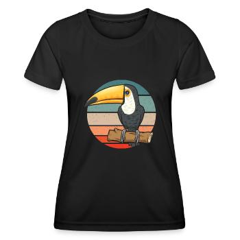 Toucan Bird Rainforest - Women's Functional T-Shirt - black - Front - AI Model Female 172 light (172cm)