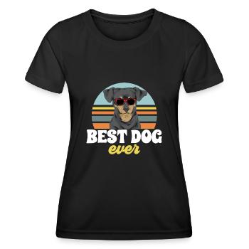 Chiweenie Chien - T-shirt sport Femme - noir - Devant - AI Model Female 172 light (172cm)
