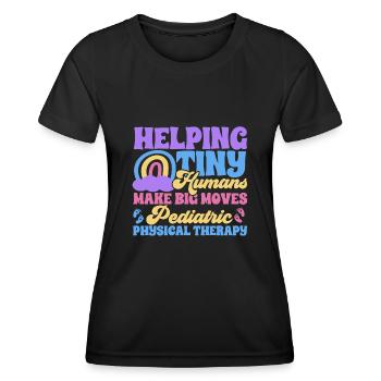 Physiotherapie Kinderphysiotherapeutin - Frauen Funktions-T-Shirt - Schwarz - Vorne - AI Model Female 172 light (172cm)