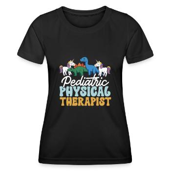 Physiotherapie Kinderphysiotherapeutin - Frauen Funktions-T-Shirt - Schwarz - Vorne - AI Model Female 172 light (172cm)