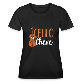 Cello Player Cellist Musician Cello - Women's Functional T-Shirt - black - Front - AI Model Female 172 light (172cm)