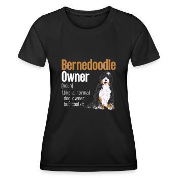 Bernedoodle Dog - Women's Functional T-Shirt - black - Front - AI Model Female 172 light (172cm)