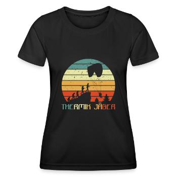Thermiques Hunter Base Jumper Parapente Parapente - T-shirt sport Femme - noir - Devant - AI Model Female 172 light (172cm)