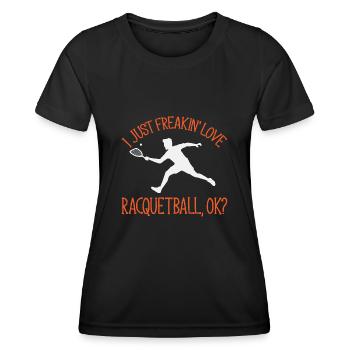 Racquetball Player Racquetball - Women's Functional T-Shirt - black - Front - AI Model Female 172 light (172cm)