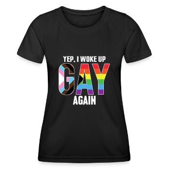 Drôle de mois de la fierté gay - T-shirt sport Femme - noir - Devant - AI Model Female 172 light (172cm)