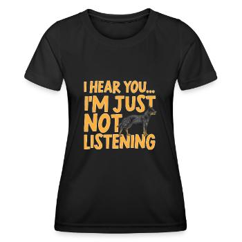 Australian Cattle Dog Red Blue Heeler - Women's Functional T-Shirt - black - Front - AI Model Female 172 light (172cm)