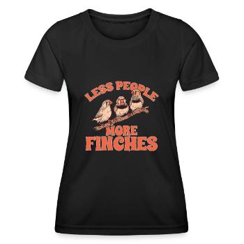 Zebra Finches Bird Zebra Finch - Women's Functional T-Shirt - black - Front - AI Model Female 172 light (172cm)