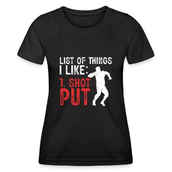 Lancer du poids Athlétisme - T-shirt sport Femme - noir - Devant - AI Model Female 172 light (172cm)
