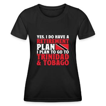 Trinidad and Tobago flag - Women's Functional T-Shirt - black - Front - AI Model Female 172 light (172cm)