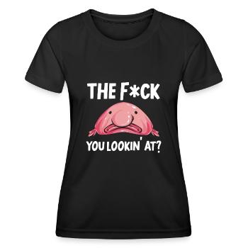 Blob fish - Women's Functional T-Shirt - black - Front - AI Model Female 172 light (172cm)