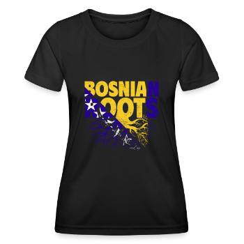 Bosnie-Herzégovine Drapeau Bosnie - T-shirt sport Femme - noir - Devant - AI Model Female 172 light (172cm)