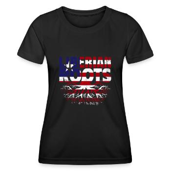 Liberia Flag Liberians - Women's Functional T-Shirt - black - Front - AI Model Female 172 light (172cm)