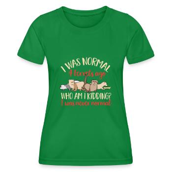 Furet, propriétaire de furet - T-shirt sport Femme - vert - Devant - AI Model Female 172 dark (172cm)