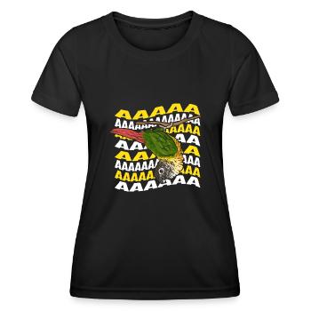 Molinasittich Papagei Vogel Sittich - Frauen Funktions-T-Shirt - Schwarz - Vorne - AI Model Female 172 light (172cm)