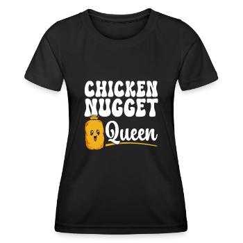Chicken Nugget Lover Chicken Nuggets - Women's Functional T-Shirt - black - Front - AI Model Female 172 light (172cm)