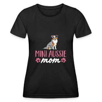 Miniature Australian Shepherd - Women's Functional T-Shirt - black - Front - AI Model Female 172 light (172cm)